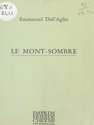 cover image of Le Mont sombre